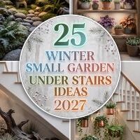 25 Trending Winter Small Garden Under Stairs Ideas 2027 for Creating a Cozy Indoor Green Retreat With Evergreen Plants, Soft Lighting, Natural Textures and Stylish Seasonal Decor