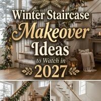 25 Winter Staircase Makeover Ideas 2027 That Transform Dull Steps Into a Cozy, Elegant Feature With Warm Lighting, Stylish Railings, Wood Finishes, Chic Runners, Seasonal Greenery and Smart Under-Stair Storage for a Beautiful Home Refresh
