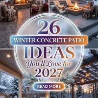 Which 26 Winter Concrete Patio Ideas for 2027 Can Transform Your Outdoor Space With Cozy Seating, Modern Concrete Finishes, Warm Lighting, Fire Pits, Evergreen Planters and Stylish Decor for a Beautiful Winter Retreat?